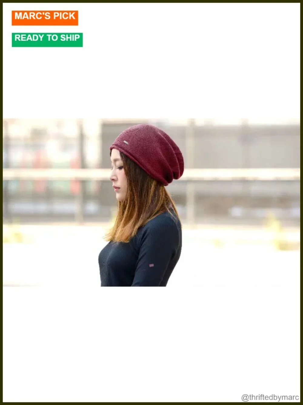 100% Silk Slouchy Beanie Hat for Sensitive Skin Chemo Hat